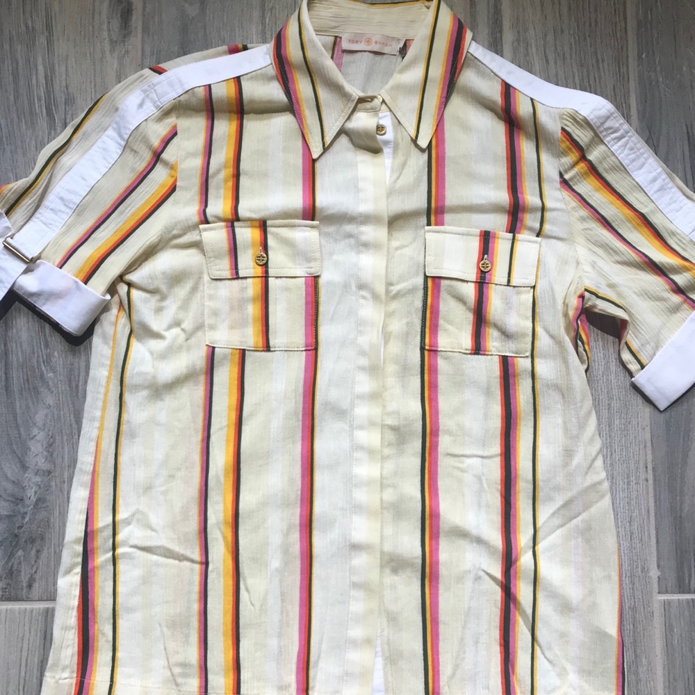 Tory Burch Colorful Button Up